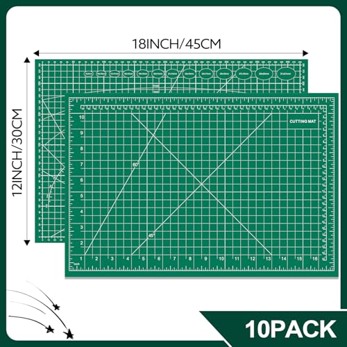 Self Healing Cutting Mat 12×18 Inch, Fabric Cutting Mats for Crafts, Double Sided Sewing Boards for Quilting Hobby Scrapbooking 5 Layers 1 Pack - style: 1 Pack