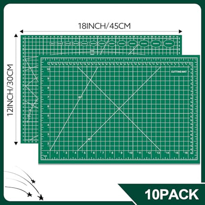 Self Healing Cutting Mat 3 Packs, 12×18 Inch Fabric Cutting Mats for Crafts, Double Sided Sewing Boards for Quilting Hobby Scrapbooking 5 Layers - style: 3 Pack