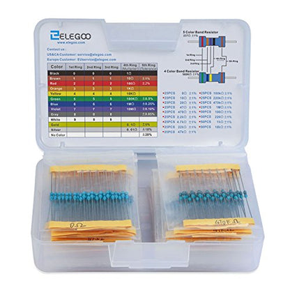 ELEGOO 3pcs Breadboard 830 Point & ELEGOO 17 Values 1% Resistor Kit