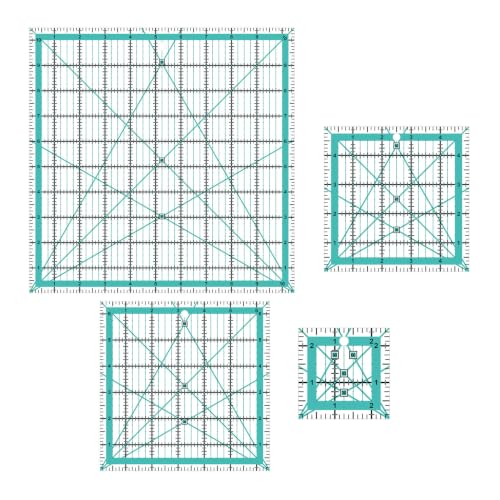 Quilting Ruler,Quilting Templates,Sewing Quilt Rulers,Acrylic Curved Corner Cutter,Precision Fabric Cutting Patchwork Tool for Quilting Sewing Craft DIY Projects,Blue 10.5" 6.5" 5" 2.5" - color: Blue