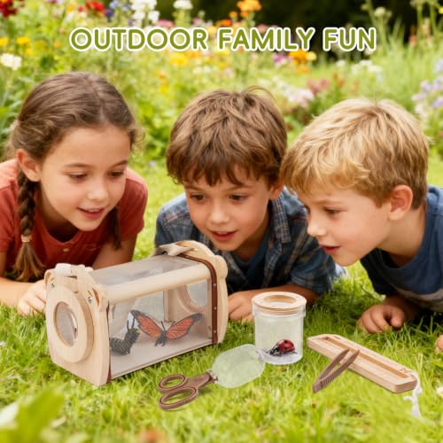 11Pcs Wooden Bug Catcher for Kids, Outdoor Toys for Kids Ages 4-8