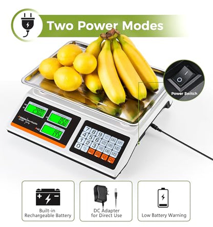 Atogou 1g Resolution Price Computing Bench Scale with Dual-Sided Display
