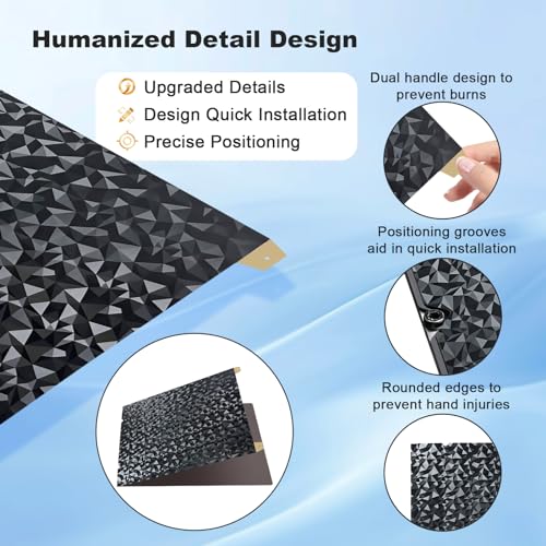 K1 Max Ender 3 V3 Plus Magnetic Build Plate 315x310mm, Smooth PEO Textured PEI Spring Steel Sheet with Magnetic Surface Plate for Creality K1 Max/Ender 3 V3 Plus - color: PEO with Magnetic Plate, size: 310x315mm