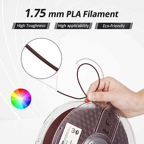AMOLEN Wood PLA 3D Printer Filament 1.75mm Dry Rosewood 15% Wood Fiber 1KG - color: Wood-dry Rose