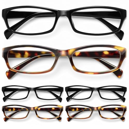 Gaoye Reading Glasses for Women, 5 pack Fashion Readers for Women Spring Hinge Eye Glasses, Blue Light Reading Glasses - color: *C2 Mix Color
