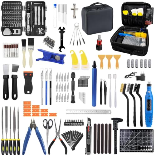 268-Piece 3D Printer Tool Kit with Oxford Storage Bag, Nozzle Cleaning, Support Removal, Trimming, Sanding & Model Finishing Tools