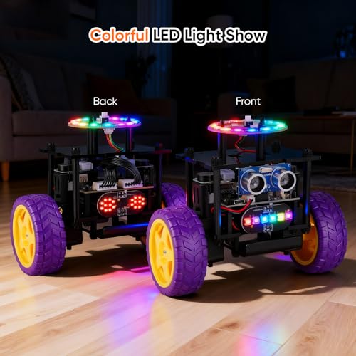 Smart Robot Car Kit, Robotics for Kids Ages 8-12 12-16 - color: Purple