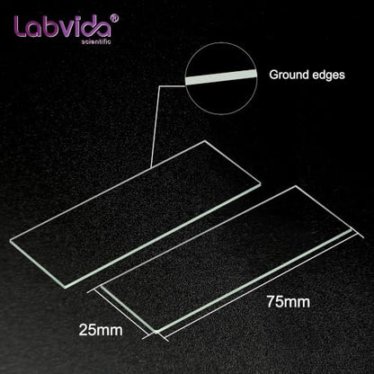 500pcs Blank Microscope Slides, Dim.75x25x1mm, LVQ005C - color: LVQ005C