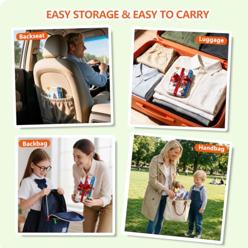 Mini Magnetic Tiles for Kids, 35PCS Travel Magnet Set with Iron Case - color: Color-5