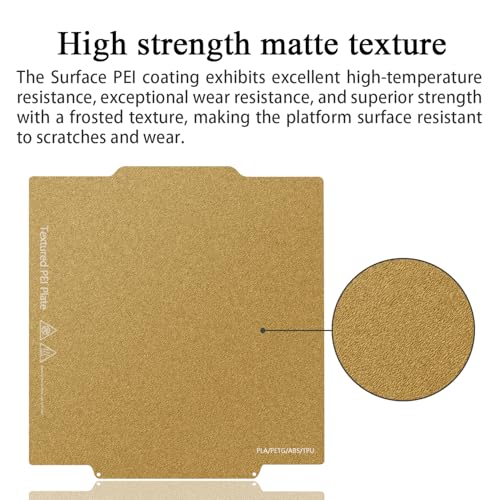 Creator 5 Double Sided Textured Build Plate for Flashforge 3D Printer Gold - color: Gold, size: Creator 5