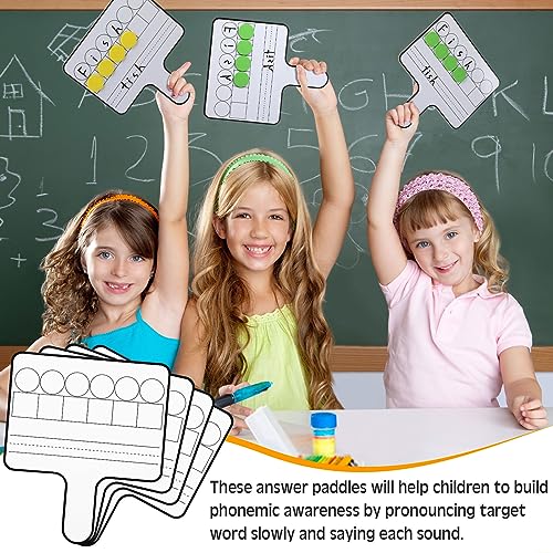 Seajan 12 Pcs Magnetic Answer Board Dry Erase Double Side Handheld, Classic - color: Classic Color