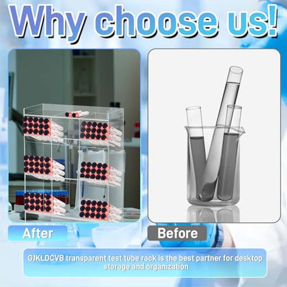 Acrylic Tube Rack 6 Pull Out Trays 9 Compartment Wall Mount Tube Organizer