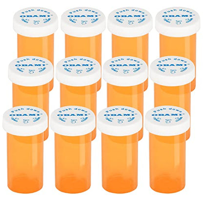 Plastic Medicine Pill Bottles with Child Resistant Caps - Push Down and Turn - Prescription Vial, Medicine Container, Pill Cases Dispenser Organizers (12pcs, 13 Dram) - size: 13 Dram