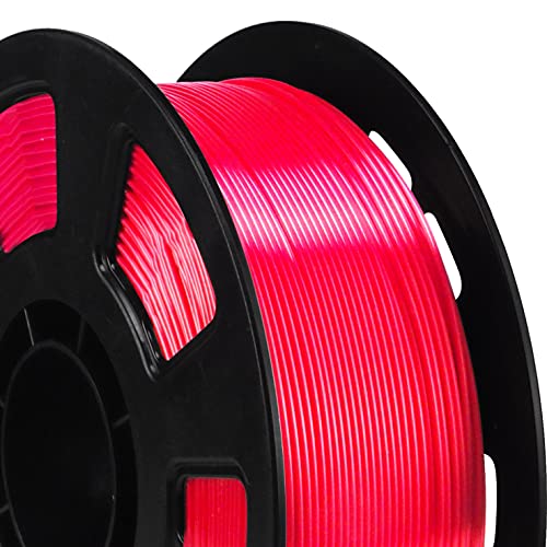 BBLIFE Silk PLA Filament, Ruby Red 1.75mm PLA 3D Printer Filament - color: Red