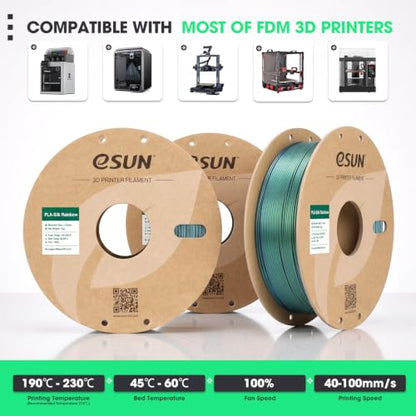 eSUN Silk PLA 3D Printer Filament 1.75mm Universe Colorful Filament - color: Universe