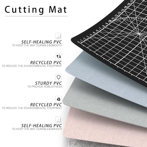 DIYSELF 8in×6in Cutting Mat, A5 Self Healing Cutting Mat, Craft Mat - color: Black, size: 8"L x 6"W
