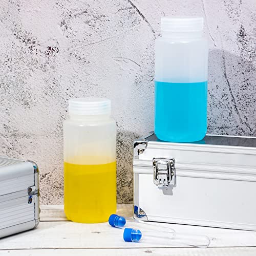 Hoolerry 20 Pcs 16oz/ 500ml Plastic Sample Bottles Wide Mouth Lab - size: 16oz/ 500ml
