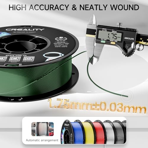 Official CREALITY PETG 3D Printer Filament 1.75mm 1KG (2.2lbs) ArmyGreen - color: Armygreen