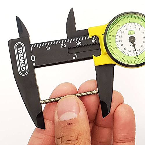 General Tools 142 Plastic Dial Caliper, 0-6" Range, .01" & 1/64" - style: Standard