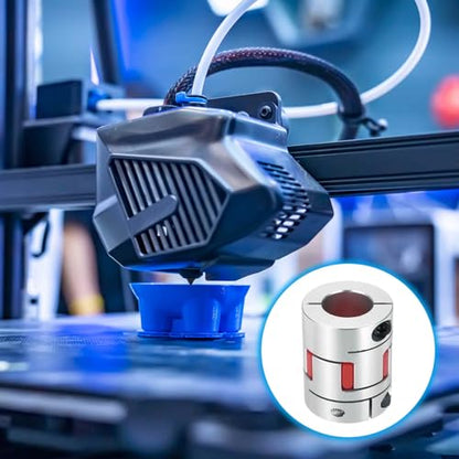 MECCANIXITY Aluminum Shaft Coupling 9mm to 22mm Flexible Spider Coupling L50mm x D40mm Coupler Jaw Spider Shaft Joint Connector for 3D Printers DIY Encoder CNC Router Milling Machine - size: D40mm Fit 9mm to 22mm