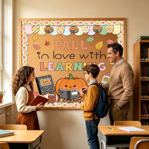 Fall in Love with Learning Classroom Bulletin Board Decorations - color: Fall in Love With Learning