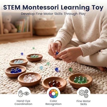 POPLAY 50 PCS Marbles Bulk with Whistle, 0.56 Inch Glass Marbles for Kids - style: clear marble
