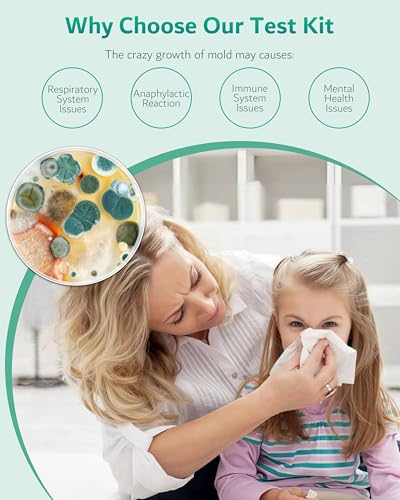 Mold Test Kit for Home - 4 Simple Detection Tests for HVAC, Surfaces & Indoor Air Quality, DIY Black Mold Detector Testing kit at Home, with Detailed Identification Guide & Free Lab Analysis - style: 4 Test Plates