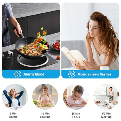 Rotating Cube Visual Countdown Timer 5, 25, 10, 50 Min Preset+Custom Mode - color: Green