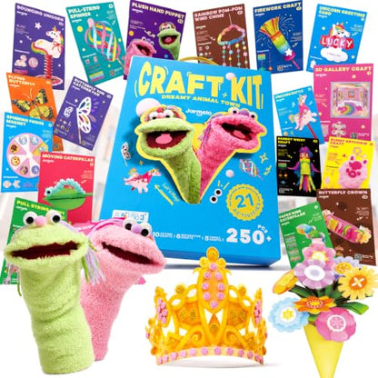 Jar Melo Crafts for Kids Ages 4-8, 21-Project Arts and Crafts Kit