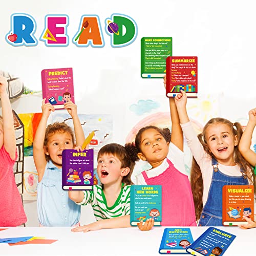 Reading Strategy Classroom Decorations Bulletin Board Poster Banner Set Classroom Supplies Decor for Daycare Library Kindergarten PreSchool Elementary Middle School(Read)