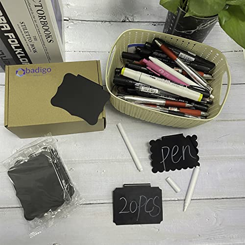 20 Reusable Basket Labels - style: Flower 20