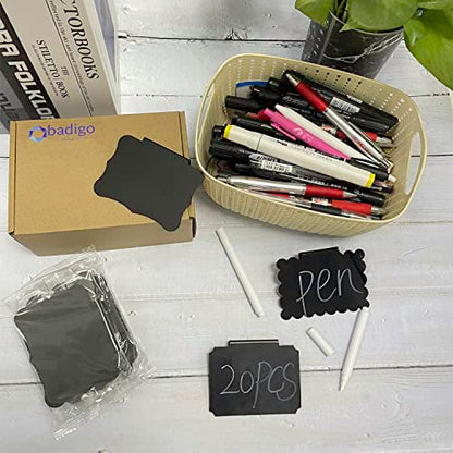 20 Reusable Basket Labels - style: Flower 20