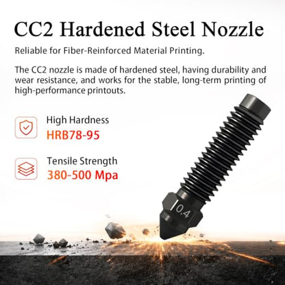 3PK 0.2/0.4/0.6MM CC2 Hardened Steel Ceramic Hotend for Centauri Carbon 2 - style: 0.2MM Hotend for Centauri Carbon 2