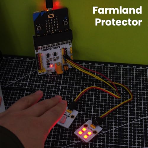 Micro:bit Smart Farm Learning Kit with 16 Progressive STEM Projects for School Student,MakeCode & Python Programming,Actuators for IoT Agriculture Education (Micro:bit Board Included)