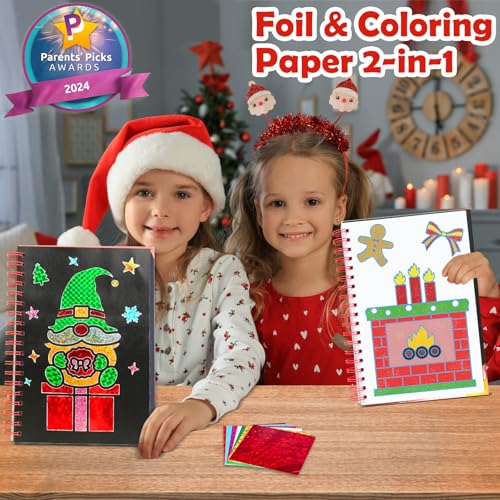 FUNNYB&G Christmas Foil Art Craft Kit for Kids, Birthday Gift Toy for Kids - style: Christmas