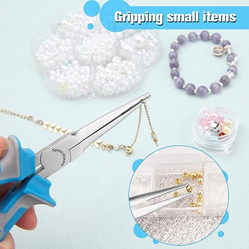 SPEEDWOX Fine Tips Needle Nose Pliers With Serrated Jaw Precision Jaw - style: Upgrade Fine Tips Needle Nose