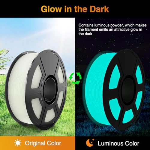 Glow in The Dark PLA Filament 1.75mm Glow Teal 3D Printer Filament - color: Glow Teal