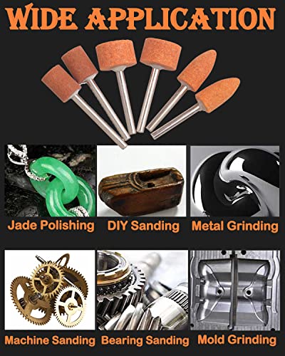 Grinding Stone Set, 60 Pack 1/8 Inch Shank Rotary Tool Bits