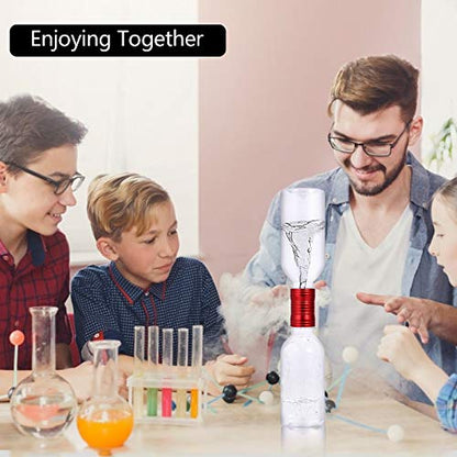 Tornado Maker, Weather Toys, Ultra-Light Aluminum Connecting Tube, Including 2 Empty Bottles, Watertight Tornado Toy, Suitable for Kids' Science Experiments (Pink) - color: Pink