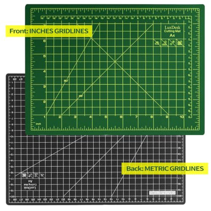 Self Healing Cutting Mat A4，5-Layer Double-Sided Rotary Cutting Mat 9 x 12 in, Craft Cutting Board Suitable for Sewing, Fabric Cutting, Crafts, and Hobbies