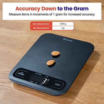 Etekcity Food Kitchen Scale, Digital Grams and Ounces, Large - color: Black
