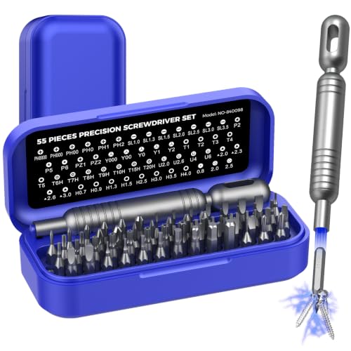 LIFEGOO 55-in-1 Precision Screwdriver Set Mini Magnetic Repair Tool Kit - color: Blue, size: 55 in 1