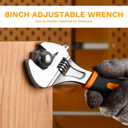 6PCS Pliers Set, 10" Water Pump Plier 8" Slip Joint/Linesman/Long Nose Plier 6" Diagonal 8" Adjustable Wrench | Premium CR-V Tools with Storage Bag for Home Repair, Workshop & DIY Professional Use