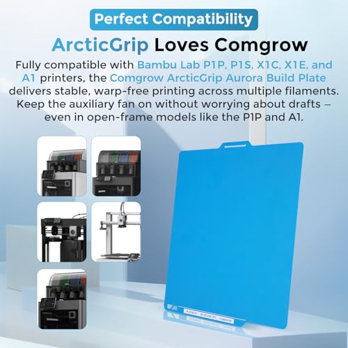 Comgrow ArcticGrip Aurora Build Plate 257x257mm for A1/P1/X1 - style: Cold 257x257mm