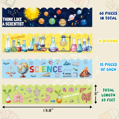 Fancy Land Science Bulletin Board Borders for Classroom Decorations 69 Feet