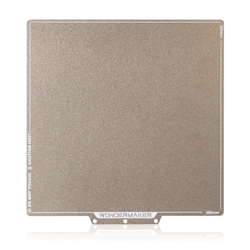 SainSmart x WonderMaker ZR Double Sided PEI Spring Steel 300×300mm Build Plate, Textured PEI Magnetic Flexible Heated Bed, High Flatness PEI Sheet, Accessories Replacement for WonderMaker 3D Printer