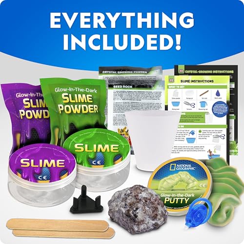 National Geographic Glow-in-the-Dark Mega Science Experiment Kit for Kids - style: Glow in the Dark Science