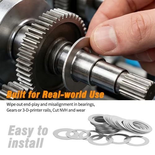 Shim Washer 5 x 7 Precision Spacers Kit 80 Pcs 0.1/0.2/0.3/0.5mm Thick - size: 5 x 7 x 0.1/0.2/0.3/0.5mm
