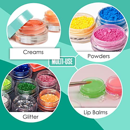 Sample Containers, Lip Balm Containers, Small, Blue Plastic, 3 Gram, 50PK - color: Blue, size: 50 Pack