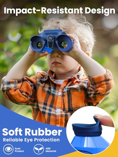 Acoath Binoculars for Kids with Night Vision Camera, Kids Telescope, 10X Optical Zoom, Magic Adventures Telescope Toys Gifts for Age 3, 4, 5, 6, 7, 8, 9, 10+ Years Old Boys Girls - color: Blue